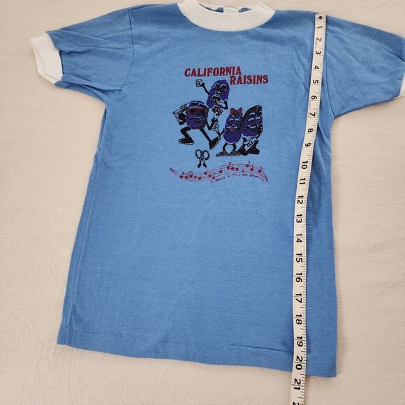 Vintage California Raisins Ringer Tee kids 8/10 - Picture 3 of 5